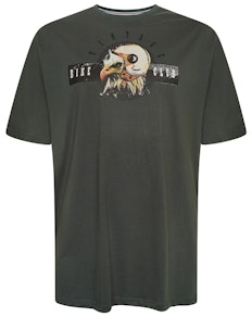 Cotton Valley Eagle Print T-Shirt Moss